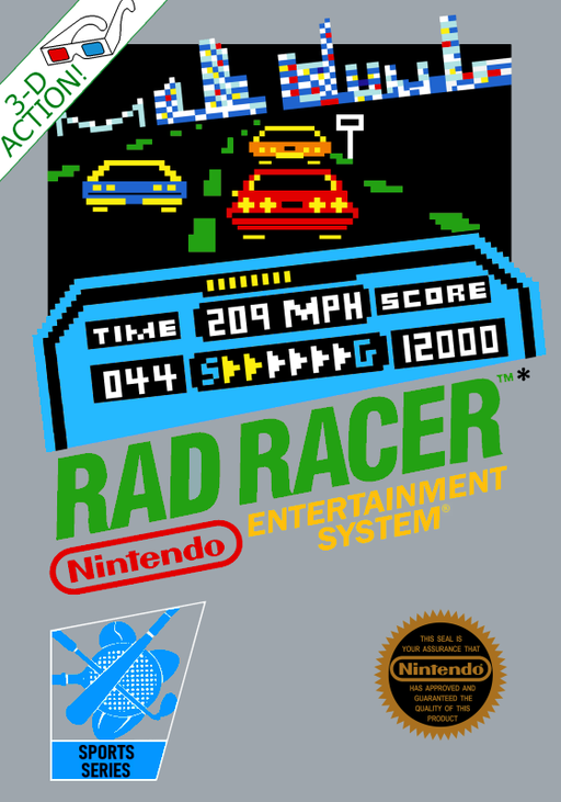 Rad Racer (USA) box art